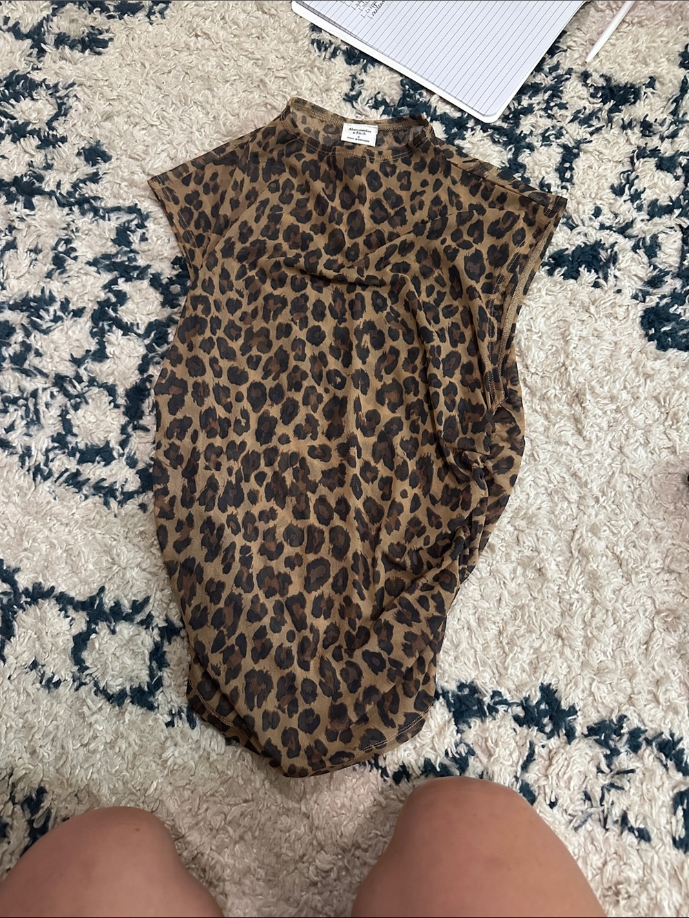 Abercrombie & Fitch Leopard Print Tank Top - Brown and Black